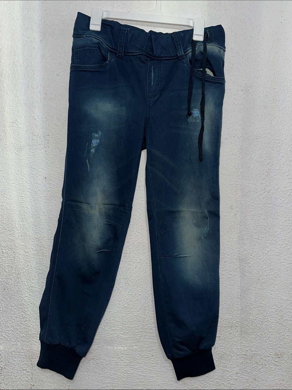 Dark Blue Women's Jogger Jeans - Casual Stretch Denim